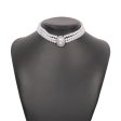 Cubic Zirconia & Pearl Silver-Plated Oval Layered Choker on Sale