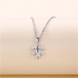 Marquise Crystal & Silver-Plated Leaves Pendant Necklace Online Hot Sale