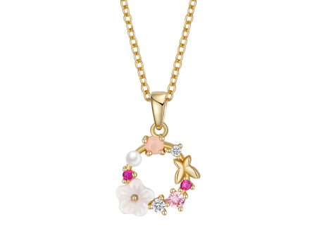 Cat s Eye & Pearl 18k Gold-Plated Flower Pendant Necklace Online Hot Sale