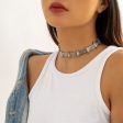 Silver-Plated Marquise Choker Necklace Discount