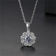 Crystal & Cubic Zirconia Flower Pendant Necklace Online Sale