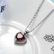 Rose Crystal & Silver-Plated Heart Halo Pendant Necklace Hot on Sale