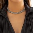 Silver-Plated Multi-Strand Box Chain Necklace Discount