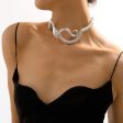 Silver-Plated Textured Snake Choker For Sale