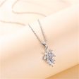 Crystal & Silver-Plated Botanical Pendant Necklace For Cheap