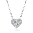 Crystal & Cubic Zirconia Heart Pendant Necklace For Cheap