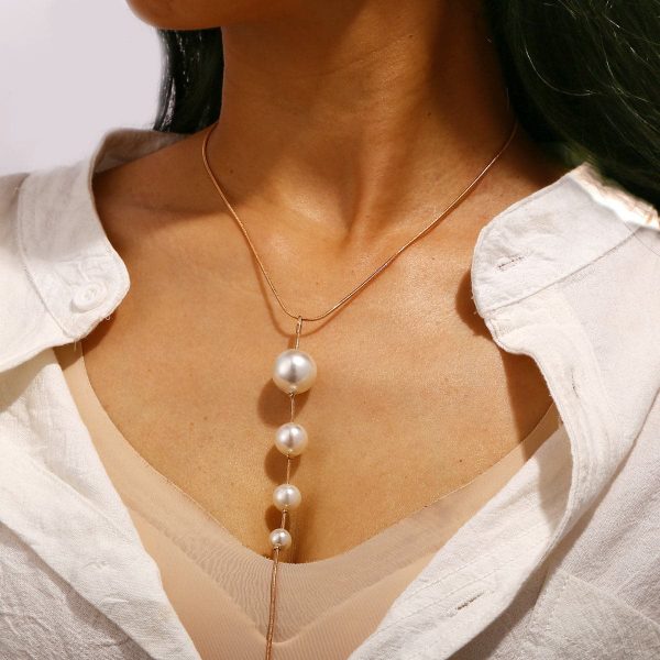 Pearl & 18K Gold-Plated Pendant Necklace Online Hot Sale