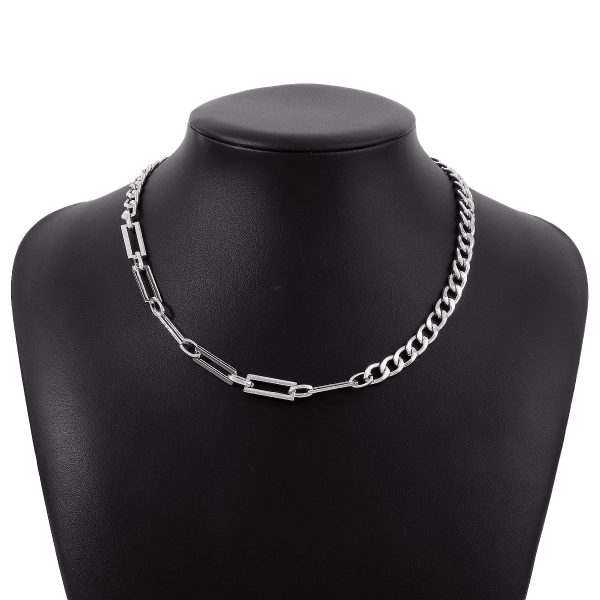 Silver-Plated Open Rectangle Chain Hot on Sale