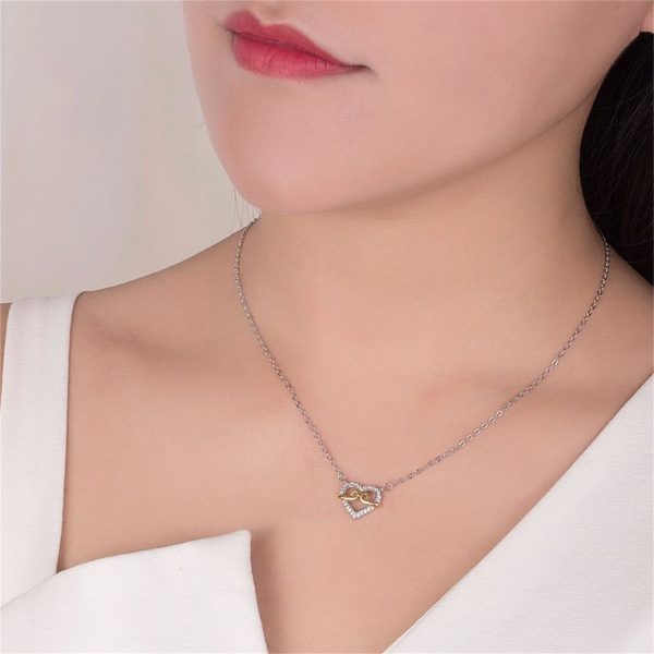 Cubic Zirconia & Silver-Plated Swirl Heart Pendant Necklace Sale