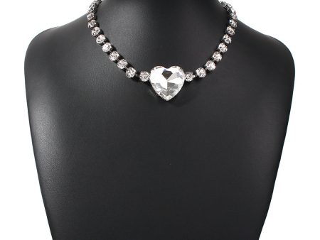 Crystal & Cubic Zirconia Silver-Plated Heart Pendant Necklace Online Sale