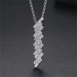 Crystal & Cubic Zirconia Stacked Pendant Necklace For Sale