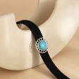 Turquoise & Silver-Plated Choker Necklace Cheap