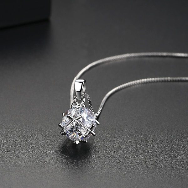 Crystal & Silver-Plated Wrapped Ball Pendant Necklace Online