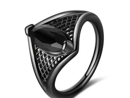 Black Crystal Marquise Web Ring Online