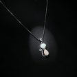 White Opal & Cubic Zirconia Cat Pendant Necklace Online