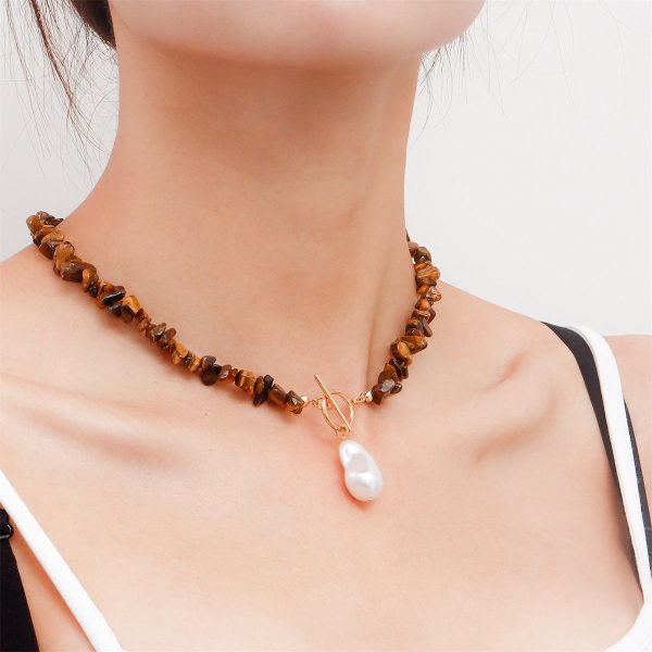 Brown Resin & Pearl 18K Gold-Plated Toggle Pendant Necklace Sale