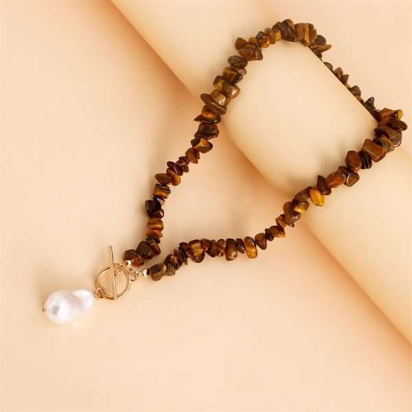 Brown Resin & Pearl 18K Gold-Plated Toggle Pendant Necklace Sale