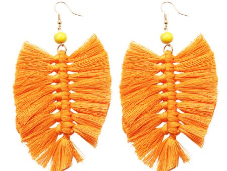 Yellow Howlite Palm Leaf Drop Earrings Discount