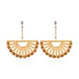 Wood & 18K Gold-Plated Fan Drop Earrings Sale