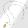 Yellow Crystal & Cubic Zirconia Drop Pendant Necklace Discount