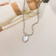 Moonstone & Silver-Plated Heart Pendant Necklace Hot on Sale