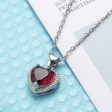 Rose Crystal & Silver-Plated Heart Halo Pendant Necklace Hot on Sale