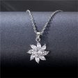 Crystal & Silver-Plated Flower Pendant Necklace For Discount