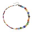 Vibrant Howlite & Vibrant Floral Beaded Necklace Sale