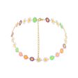 Pink & 18K Gold-Plated Multicolor Daisy Station Necklace Online Sale