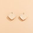 Black Enamel & Pearl 18K Gold-Plated Rhombus Stud Earrings Online now