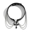 Cubic Zirconia & Polystyrene Silver-Plated Cross Layered Choker Online Hot Sale