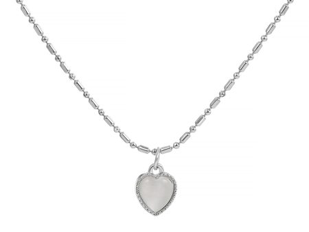 Moonstone & Silver-Plated Heart Pendant Necklace Hot on Sale