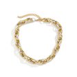 Two-Tone Twisted Chain Necklace on Sale