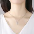 Cubic Zirconia & Silver-Plated Rabbit Pendant Necklace For Cheap