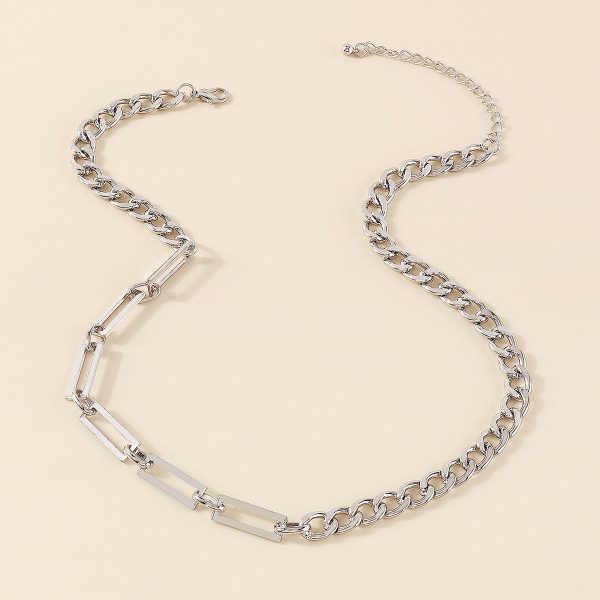 Silver-Plated Open Rectangle Chain Hot on Sale