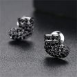 Black Cubic Zirconia & Silver-Plated Stocking Stud Earrings Online Hot Sale