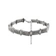 Silver-Plated Marquise Choker Necklace Discount