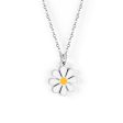 Yellow & Stainless Steel Mum Pendant Necklace Online