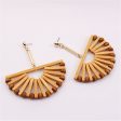 Wood & 18K Gold-Plated Fan Drop Earrings Sale