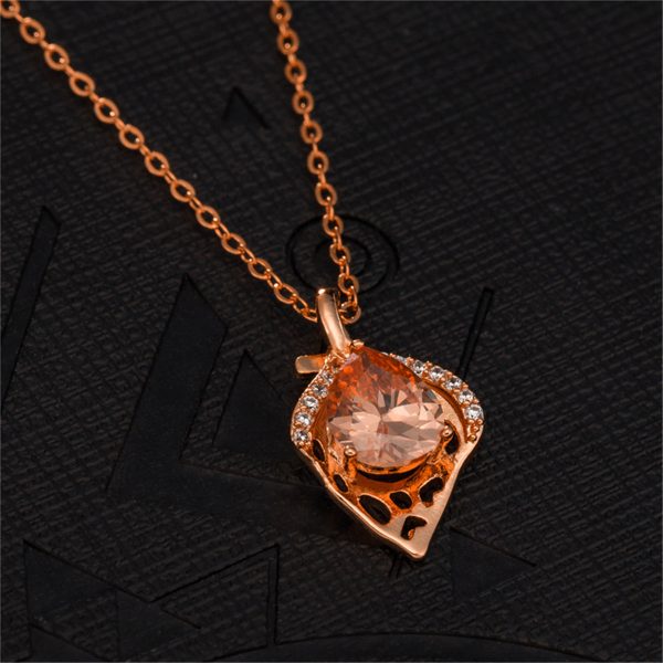 Yellow Crystal & Cubic Zirconia Pendant Necklace Hot on Sale