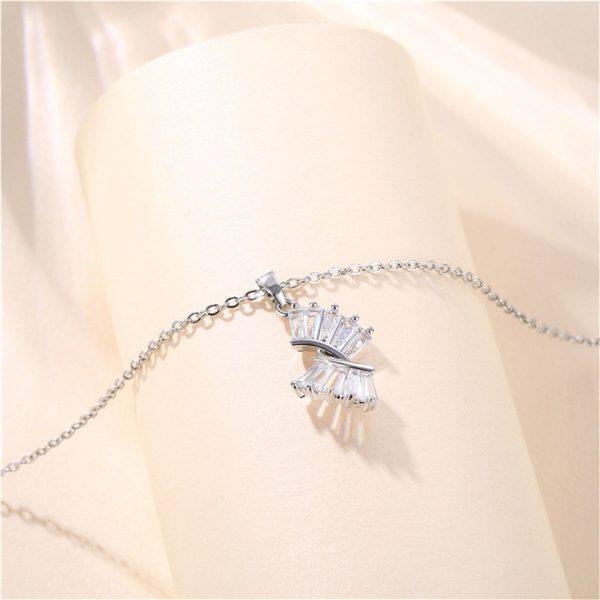 Crystal & Silver-Plated Geometric Pendant Necklace For Discount