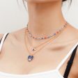 Blue Acrylic & Enamel 18K Gold-Plated Eye Heart Layered Pendant Necklace Online Sale