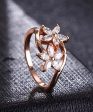 Crystal & 18K Rose Gold-Plated Double Clover Ring Online Hot Sale