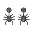 Black Cubic Zirconia & Pearl Spider Drop Earring Discount