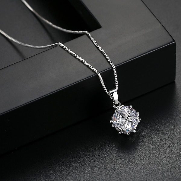 Crystal & Silver-Plated Wrapped Ball Pendant Necklace Online