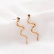 Black Cubic Zirconia & 18K Gold-Plated Snake Drop Earrings on Sale