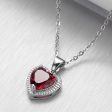 Rose Crystal & Silver-Plated Heart Halo Pendant Necklace Hot on Sale