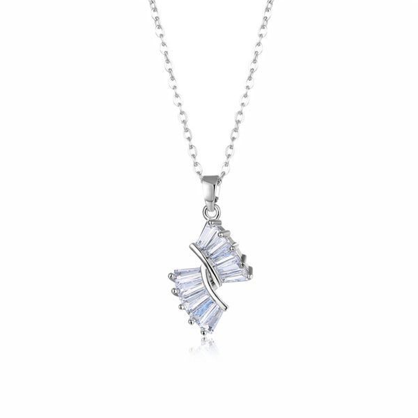 Crystal & Silver-Plated Geometric Pendant Necklace For Discount