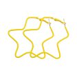 Yellow Enamel & Silver-Plated Star Hoop Earrings Online Sale